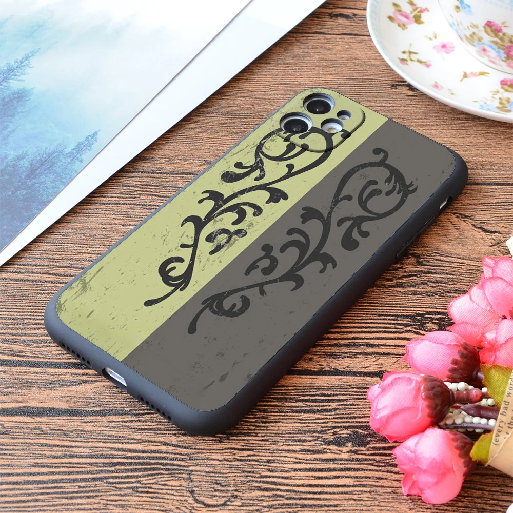 

For iPhone Grass Crest Shield Print Soft Matt Apple iPhone Case