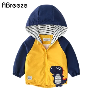 

2020 Classic cartoon dinosaur Applique jackets boys new spring autumn 2-7Y little boys outerwear thin coats kids boys