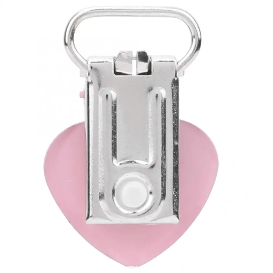 10 шт. 15 мм соска клип розовый в форме сердца детей гальваническим чугунные подтяжки клип для одежды брюки