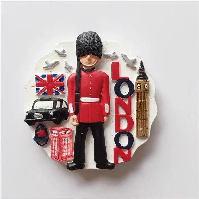 Paris gift box Британские туристические аттракционы солдатский флаг Сувенир 3D смолы холодильник стикер s магнит стикер s холодильник стикер - Цвет: Paris gift box