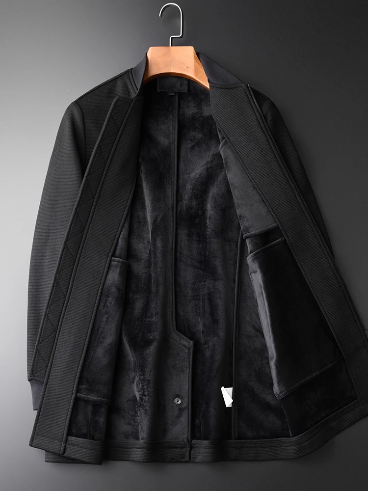 Inner Pleuche Add Men Hight Quality Long Style Stand Collar Mens Coats And Jackets Plus Size 4xl Casual Man Coat Inner Pleuche Add Men Hight Quality Long Style Stand Collar Mens Coats And Jackets Plus Size 4xl Casual Man Coat