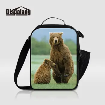 

Cute Bear Prints Heater Lunch Bag For Toddler Work Picnic Food Bag for Children School Women Small Lunch Cooler Box Thermal Bag