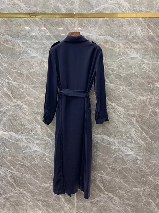autumn early In of, new women's Lapel waist tie tie, waist wear long sleeve dress 905