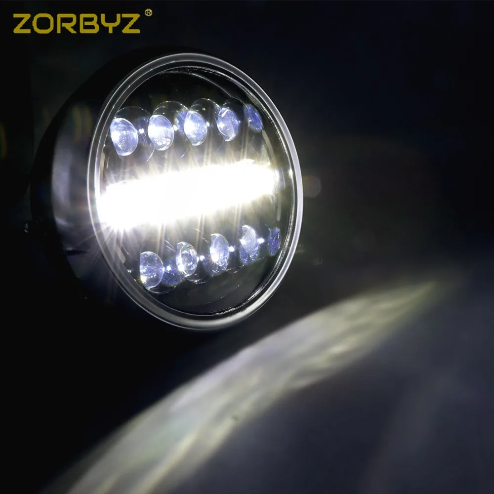 ZORBYZ " хромовое кольцо Ангел глаз светодиодный передняя фара для Suzuki Yamaha Kawasaki Honda Спорт уличный велосипед