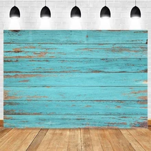 

Mocsicka Wood Plank Theme Background Blue Texture Plank Photo Decoration Baby Shower Photography Backdrop Banner