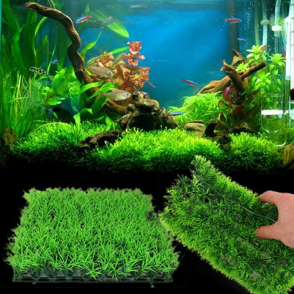 Artificial Aquarium Plants Home Water Grass Lawn Weeds Aquarium Ornament Aquatic Simulation for Fish Tank Decoration
