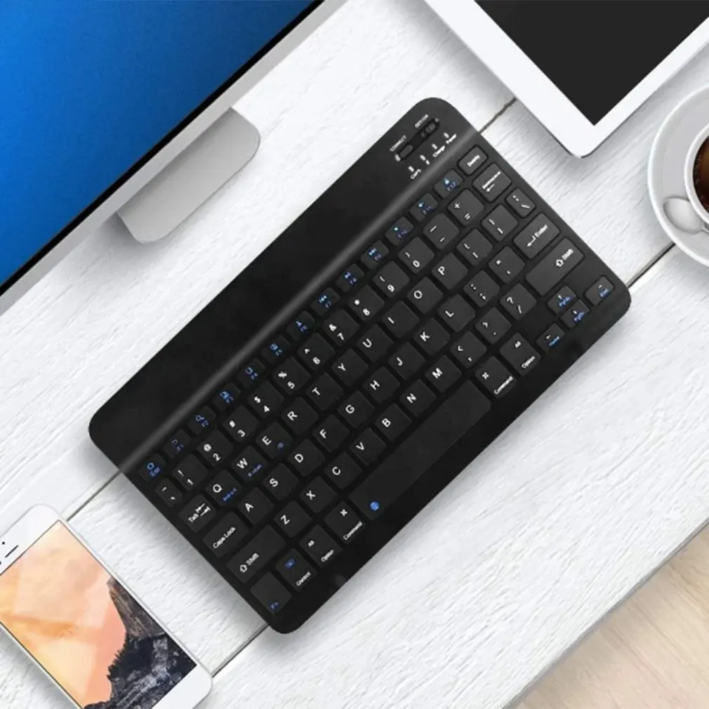 Мини Беспроводная клавиатура Bluetooth для ipad телефона планшета резиновые колпачки