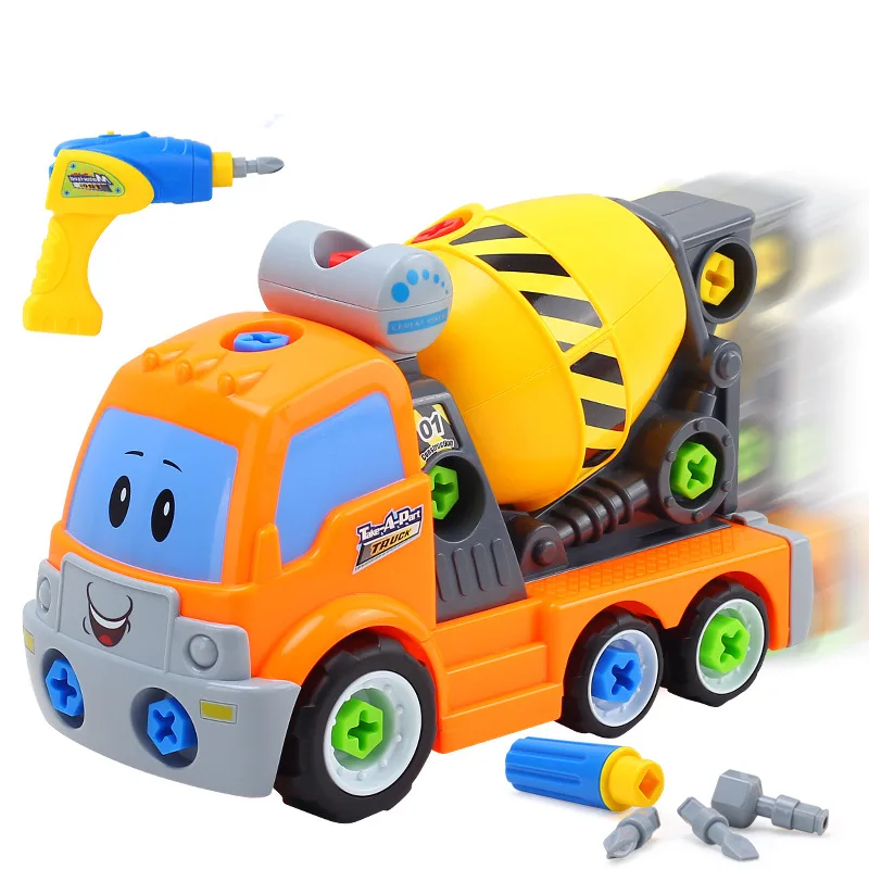

[Electric Version] Disassembly Engineering Vehicle Cute Cartoon Deconstructable Nut Combination Boy Early Childhood Educational