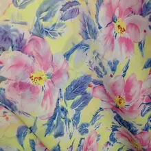 Tissus африканская ткань метр 75 D вязкой украшен печатных шифон S Корея, богемное платье градиент ткани