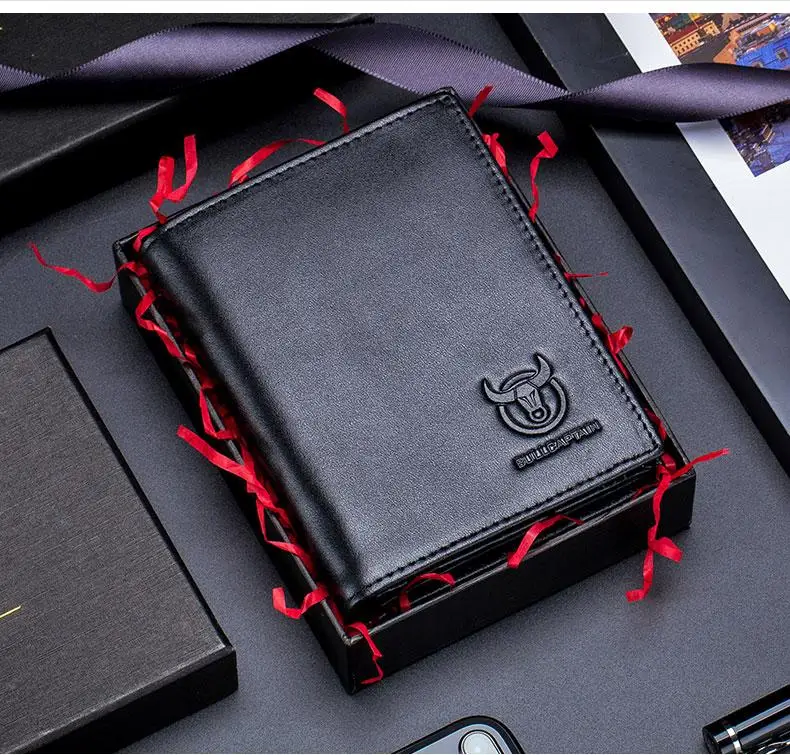 BULLCAPTAIN корейский повседневный мужской кошелек короткий вертикальный локомотив британский досуг многофункциональная посылка для карт кожаный кошелек
