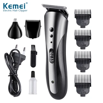 

Kemei 3 in 1 Electric Shaver Hair Trimmer Rechargeable Electric Nose Ear Hair Clipper Professional Beard Razor Machine KM-1407
