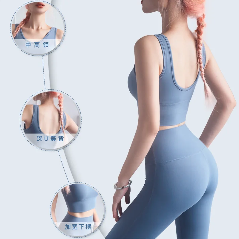 FlowerDance Professional Sports Bra Athletic Sport Top Fitness Women Padded Vest Tanks High Impact Sports Bra