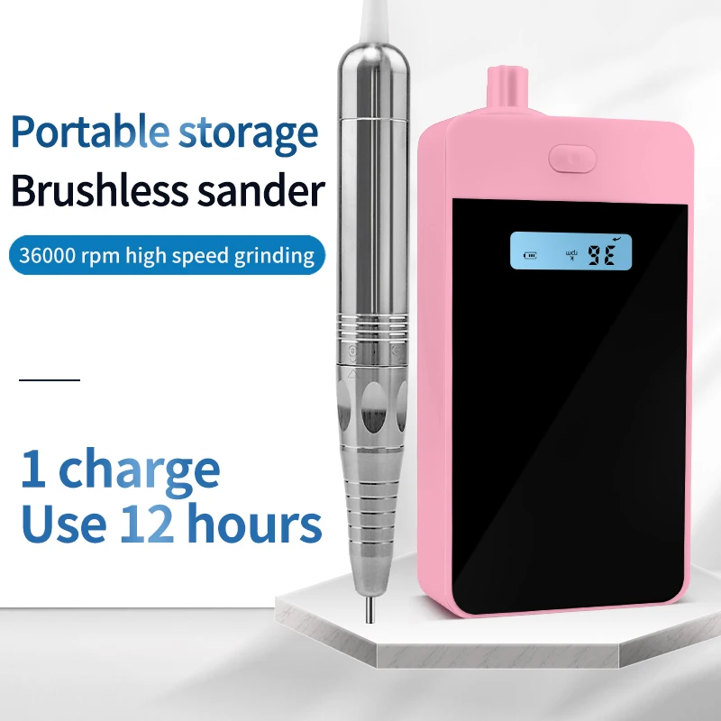 

Brushless Nail Drill Machine 35000RPM Rechargeable Nail Polishing Machine Pro Cordless Electric Manicure Drill Pedicure 36000rpm