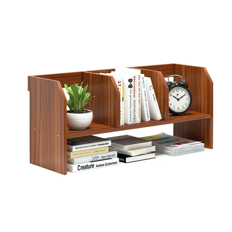 Modern Creativity Wood Bookcase Desktop Storage Organizer Wood Bookcase Desktop Storage Organizer