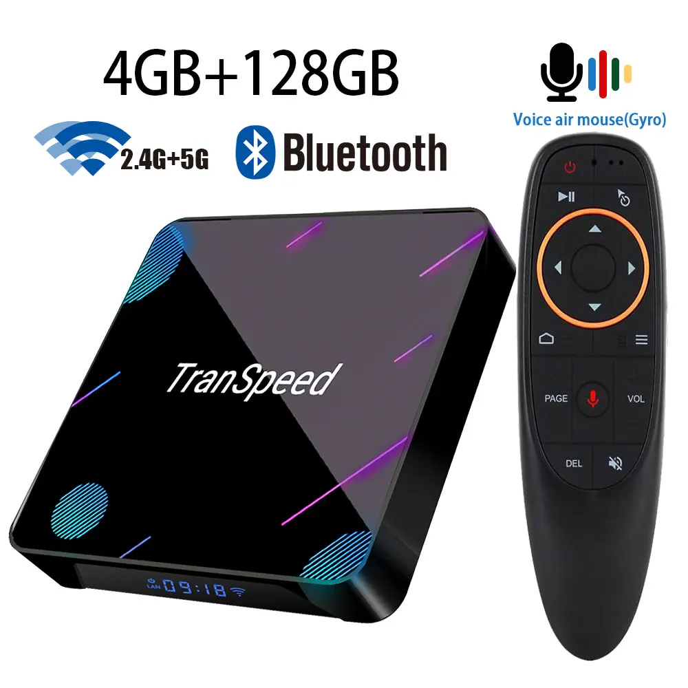 128G with Airmouse ТВ-приставка Amlogic S905X3 Android 9,0 1000M wifi Bluetooth 8K Dual Wifi 1080P 4 Youtube ТВ-приставка 4GB 64GB 32GB128G - Цвет: 128G with Airmouse