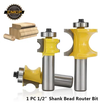 

1pc 1/2" Shank Bullnose Router Bit For Wood Bearing Guided Bead Router Bit Carbide End Mill Molding Router Bit Engraving Bit