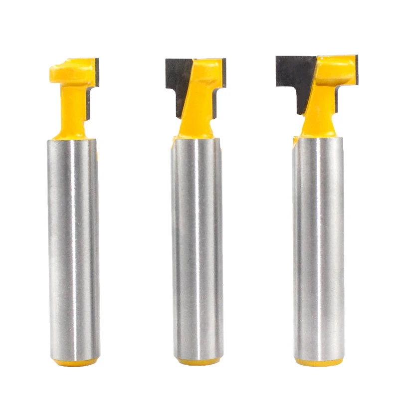

3Pc 8mm Shank T-Slot Cutter Router Bit Set Key Hole Bits Hex Bolt T Slotting Milling Cutter for Wood Woodworking Tool