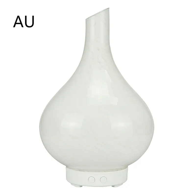 White Colorful glass Vase Air Humidifier Air Aroma Purifier With 7 Color LED Lights Electric Aromatherapy Essential Oil Aroma Diffuser - Цвет: White