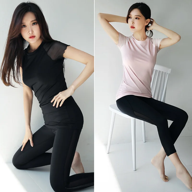 

Yoga Clothes Sports WOMEN'S Suit 2019 New Style Gym Beginners Network Red Spring Summer Quick-Dry Running Fitness Suit