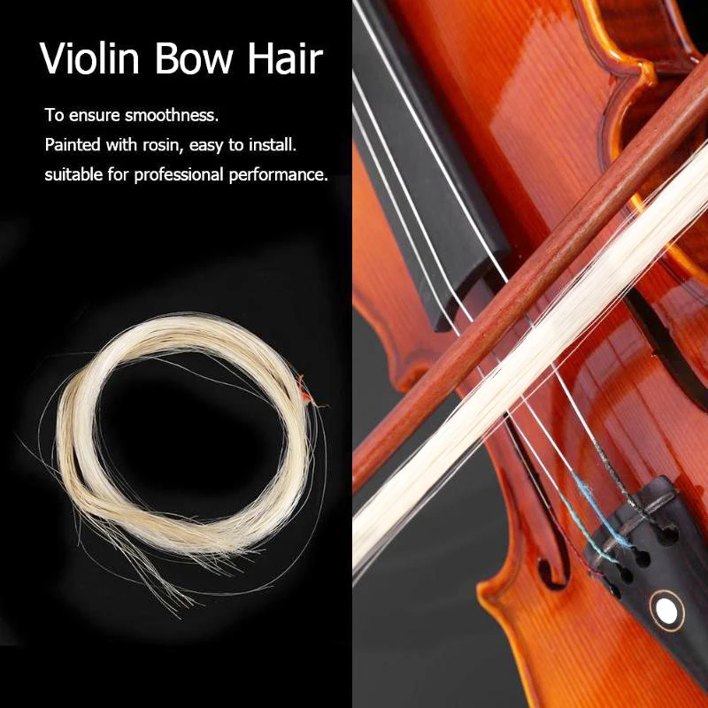 

Universal Yellow White Stallion Horse Hair for Violin Bow Stringed Instrument Accessories Violin Parts