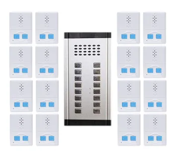 

Top Quality Direct Press Key hands-free indoor unit Home intercom system Doorbell 2-wired Audio Door Phone 16-Apartments