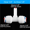 Reverse Osmosis 1/4 3/8 Hose Connection Quick Coupling 1/4 3/8 Stem L Straight Tee RO Water Aquarium Plastic Joint Pipe Fitting ► Photo 2/6