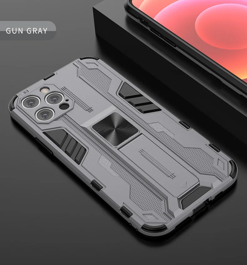 Armor Metal Magnetic Phone Case For Oppo Reno Find F19 X3 5Z 5G K9 4G Lite 5F 6 Pro Plus 5  Invisible Bracket Protector PC Cover