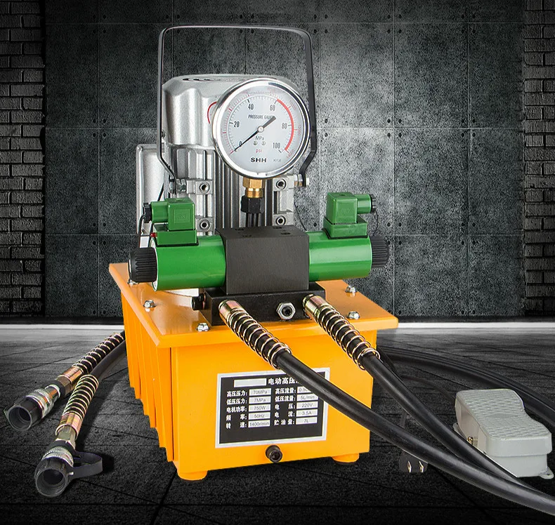 

DB075-D2 Hydraulic Electric Pump 750W Double Acting Hydraulic Driven Pump 220V 7L Hydraulic Power Pack Cylinder Hydrafore Pump