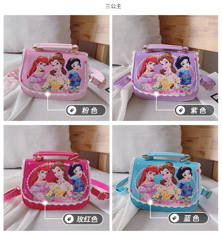 Disney princess сумка для камеры из искусственной кожи с изображением Минни Маус на ремне через плечо диагональная сумка для девочек сумка-мессенджер для девочек Сумочка с Микки Маусом