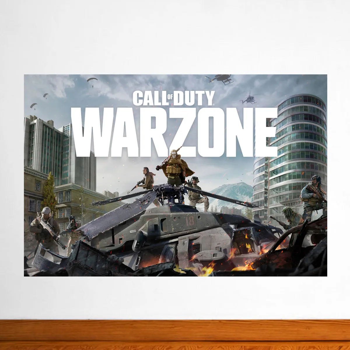 Постер с надписью Call of Duty: Warzone Аниме Картина маслом на холсте Настенная прокрутка