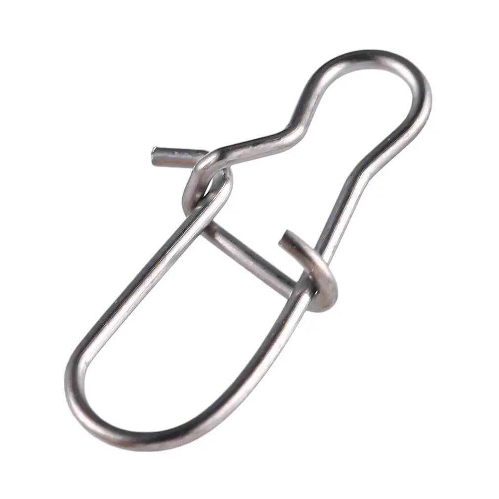 Fishing Duo-lock Snap Stainless Steel Fast Lock Snaps Connector#0-#5 100pcs Outdoor Fishing Gear Accessories