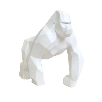 

[HHT] Nordic Geometric Animal Gorilla Ornaments Living Room Office TV Wine Cabinet Creative Home Decoration Resin Crafts Gifts
