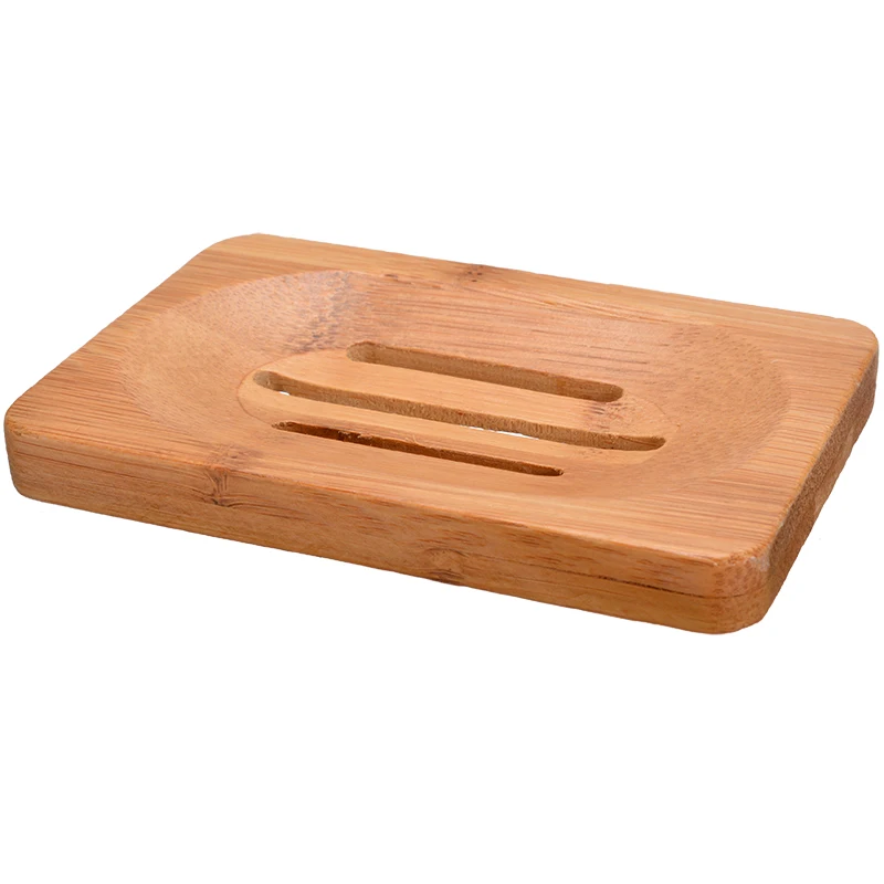 Wooden Bamboo Soap Dish Portable Soap Tray Holder Soaps Dish Box Case Bathroom Shower Storage Dish Plate
