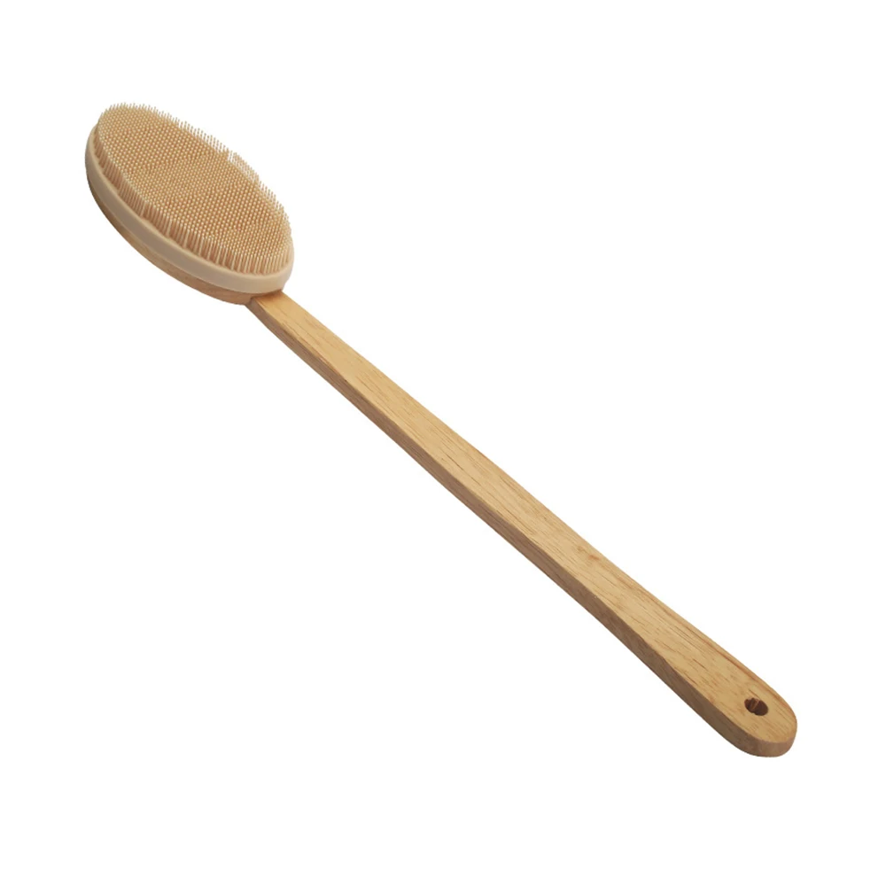 ZMM4295 Силиконовая щетка для ванны с длинной ручкой, унисекс, щетка для чистки дуба, съемная Сменная головка, настенное крепление, щетка для удаления клещей - Цвет: ZMM4295
