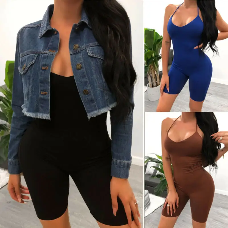 Slim Fitted Solid Tube Romper Halter Neck Streetwear Female Short Jumpsuits 2019 Summer Women Bodycon Black Stretch Playsuits
