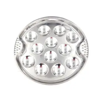 

1 pc Escargot Dish Heat Resistant Stainless Steel 12 Positions Tableware Baked Snail Plate for Home