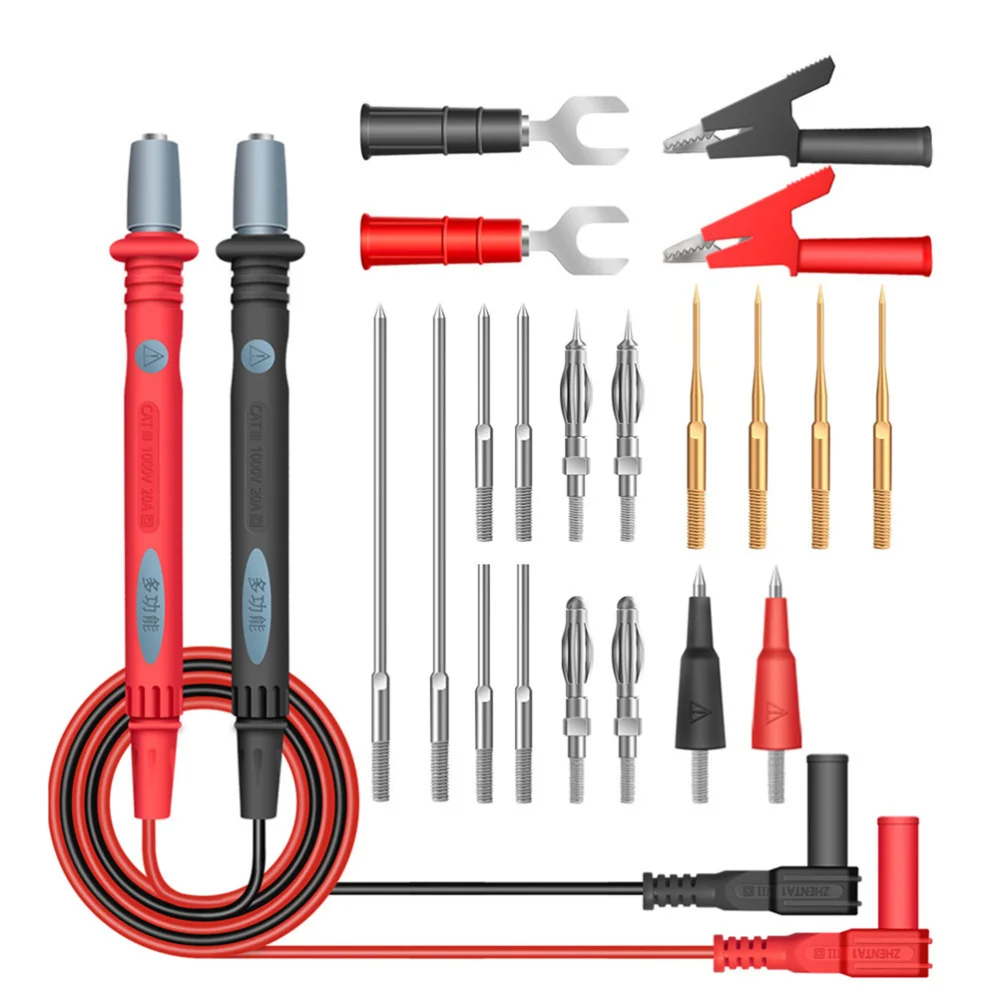 

1 Set Multimeter Easy to Use 22-in-1 Multifunction Universal Meter Test Cable Tester Test Needles