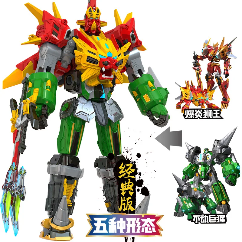 Trasformatori Dragon Force 3 Mountain And Sea God Beast Record Deformazione Dinosauro Combinazione Robot Action Figure Giocattoli Per Ragazzi