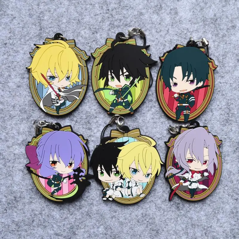 Seraph of the End Owari no Seraph Rubber Strap Keychain Key Ring Charm Cos Gift 