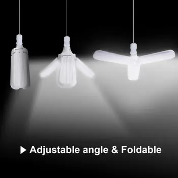 

108 LED Garage Light 360 Degrees Deformable Ceiling Lights Workshop Industrial Lighting Lamp AC85-265V Folding Deformation Lamp