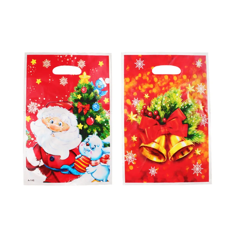 Santa Claus01-10Pcs Мультфильм Футбол Санта Клаус рождественские украшения для подарок для домашней вечеринки сумки детский душ ребенок день рождения подарок сумка - Цвет: Santa Claus01-10Pcs