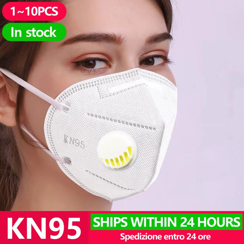 

KN95 Disposable Face Masks N95 Protective Filter Mouth Respirator Dust Mask Flu Facial template ffp2 Pm2.5 mouth Gas Cover