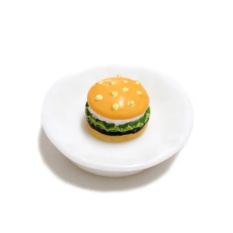 Simulation Mini Cute Burger Addition Slime Supplies Accessories DIY Phone Case Decoration for Slime Filler Miniature Resin Toy