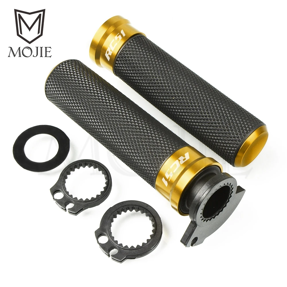 Gold Для Honda RC51/RVT1000 SP-1/SP-2 RC 51 RVT 1000 SP1 SP2 2000-2006 7/" 22 мм мотоциклетные ручки руль ручки для скутера - Color: Gold