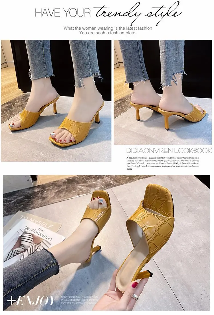 square toe sandal heels