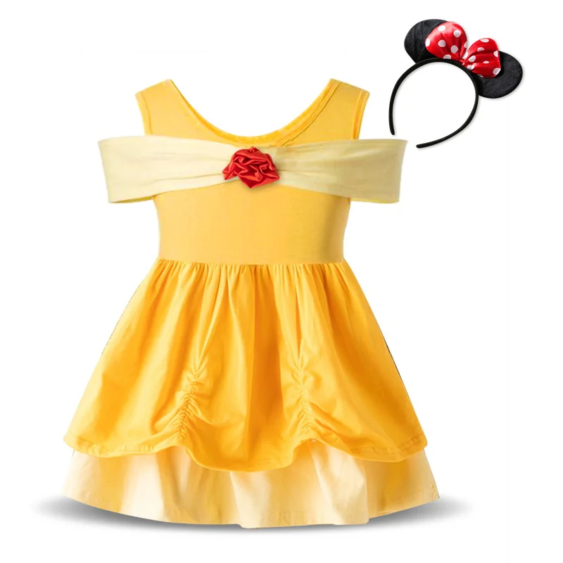 03 With headband Нарядные Детские платья для девочек на день рождения, Пасху, маскарадный костюм Минни Маус, Детский костюм Одежда для маленьких девочек, одежда для детей возрастом от 2 до 6 лет - Цвет: 03 With headband