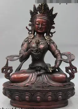 

12" Tibet Buddhism Bronze Copper Vajradhara Vajrasattva Buddha Sculpture Statue