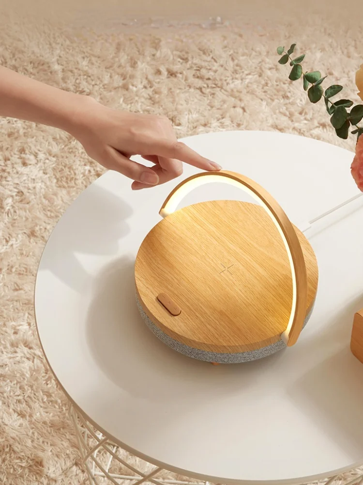 

GY Multi-Functional Bedside Lamp Wireless Charger Speaker Bedroom Table Lamp Nordic Simple Small Night Lamp