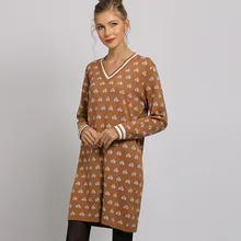 Autumn Winter Sweater Women Embroidered V Veck Loose Long Knitted Pullovers Long Sleeve Cotton Ladies Jumpers Ropa Mujer 2020