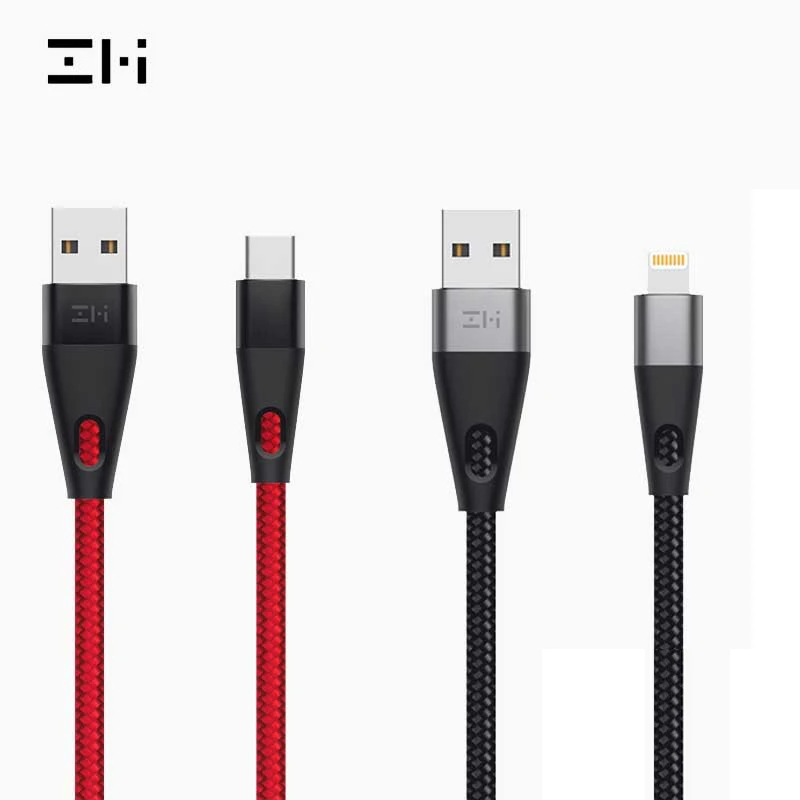 Кабель ZMI MFi сертифицированный Lighting 3 A быстрая зарядка USB Type C премиум нейлоновый PP